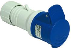 Koppelkontaktstop CEE 3P/16A IP44 - 6h- blauw